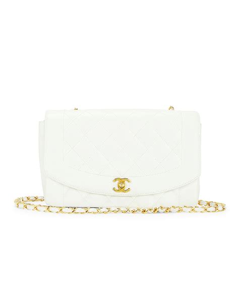 chanel caviar diana shoulder bag|FWRD Renew Chanel Caviar Diana Flap Bag in White .